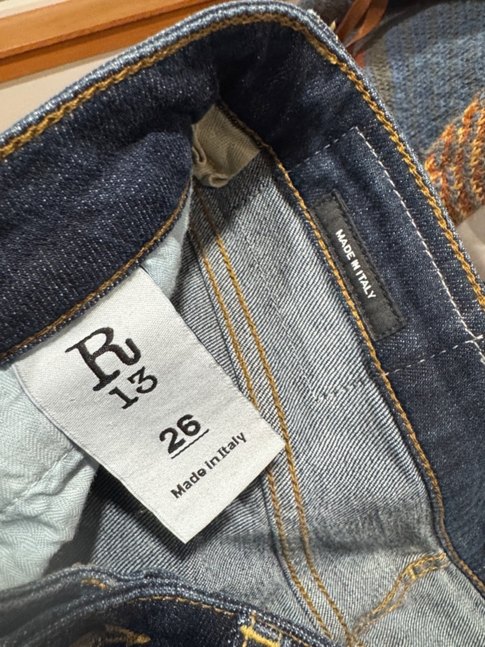 R13 Women's Distressed Vintage Blue Boy Skinny Jeans - Picture 6 of 9